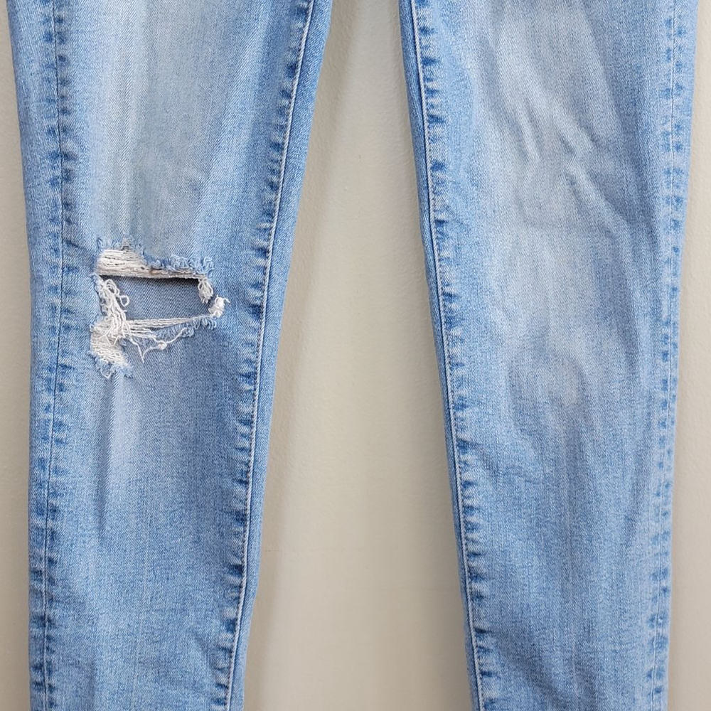 American Eagle Luxe Skinny Jeans Super Hi Rise Jegging Light Blue Wash AE 4 - Picture 14 of 14